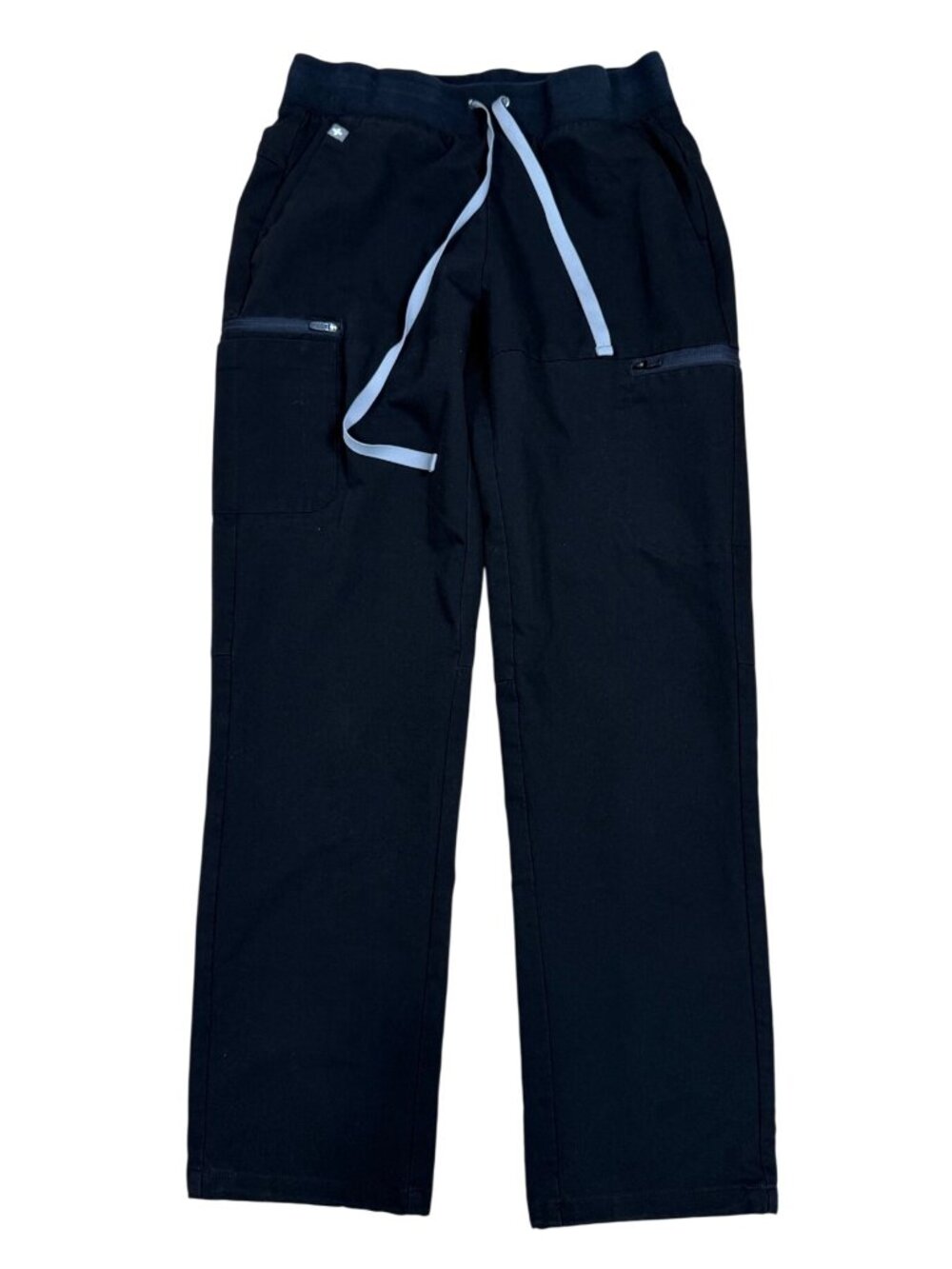 Figs Technical Collection Black Drawstring Waist Scrub Pants XS